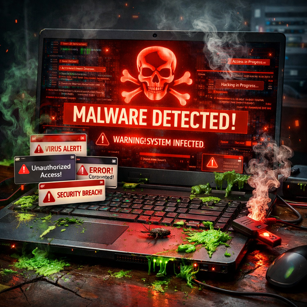 Malware On Computer Screen-1