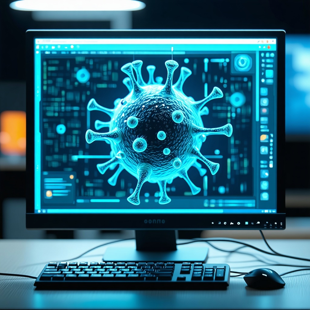 computer virus on the computer