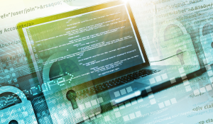 Code auf dem Laptop