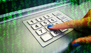 Tastatur des Geldautomaten