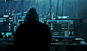 Hacker in front of a computer